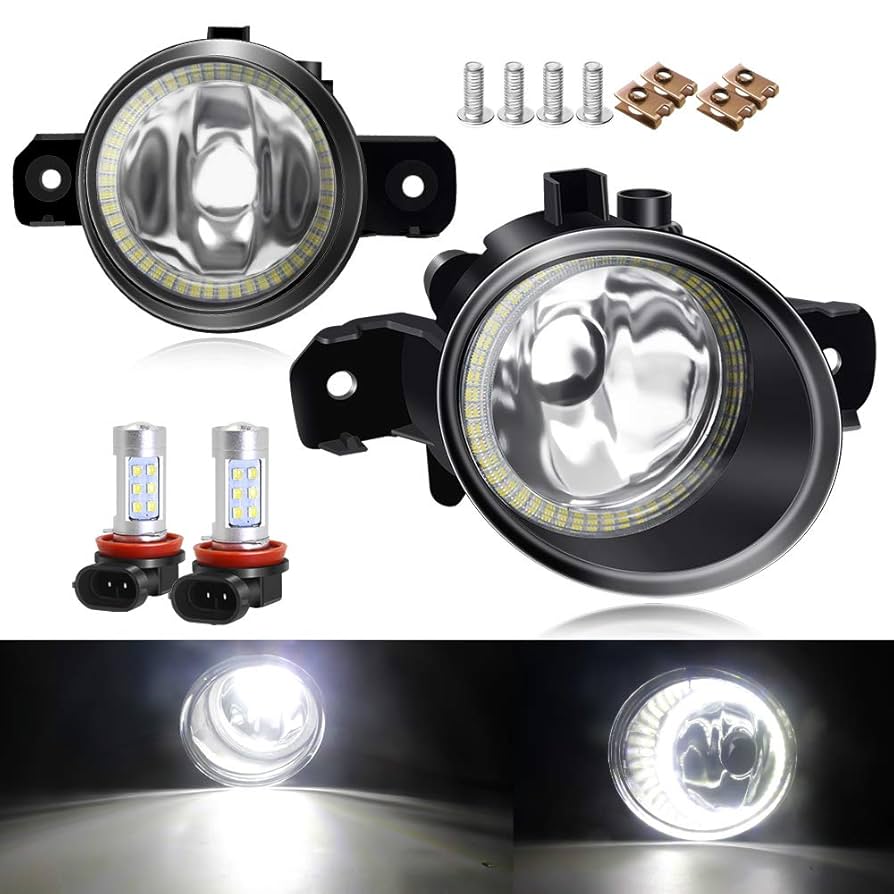 Amazon.com: Updated Fog Light with LED Halo Ring DRL for